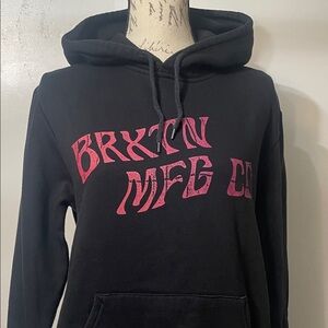 Brixton Black Sweatshirt with Pink Lettering